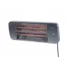 Kvarcinis elektrinis šildytuvas SUNRED LUG-2000W — 2000 W, kvarcinis stiklas, lauko montavimui, sieninis, IP24, juodas