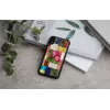 Dėklas iKins iPhone XR – vyšnių žiedų raštas, juodas