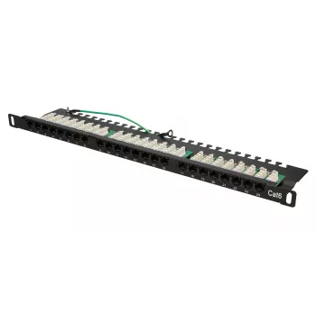 Patch Panel Extralink CAT6 UTP 0,5U 24 prievadai