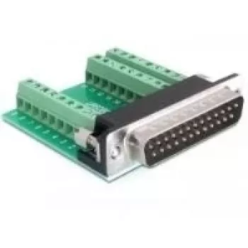 Jungtis DeLOCK 65318 Sub-D 25 juoda žalia sidabrinė