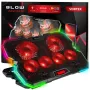 6 ventiliatorių VORTEX RGB nešiojamojo kompiuterio aušinimo padėklas
