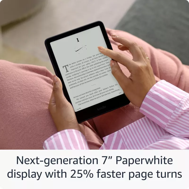 Amazon Kindle Paperwhite 12-osios kartos e. knygų skaityklė su 7 colių ekranu, 16 GB, Jade, B0CFP6F89F
