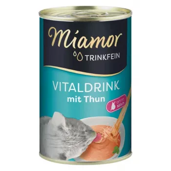 Miamor MIAMOR Trinkfein skystas vitaminų papildas katėms 135 ml – žuvies skonio, šlapimo pūslės priežiūrai, suaugusioms katėms, skardinė