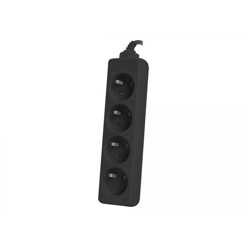 Ilgintuvas Lanberg PS0-04E-0100-IEC-BK 1m 4 kištukiniai lizdai (E tipo) juodas