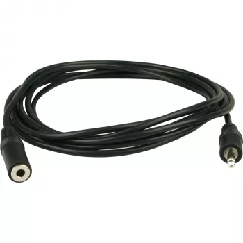 Wentronic Goobay 3,5 mm garso ilginimo laidas, juodas, 3 m - 3,5 mm kištukas (3 kontaktai, stereo) > 3,5 mm lizdas (3 kontaktai, stereo) (50432)
