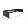 Delock 66884 19 colių DIN bėgių panelė, 2U, juoda