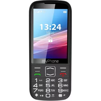 Mobilusis telefonas myPhone HALO 4 LTE, juodas, 3.5 colio TFT, 128 MB, 64 MB, Dual SIM, 3G, Bluetooth, 2 MP kamera, 2500 mAh