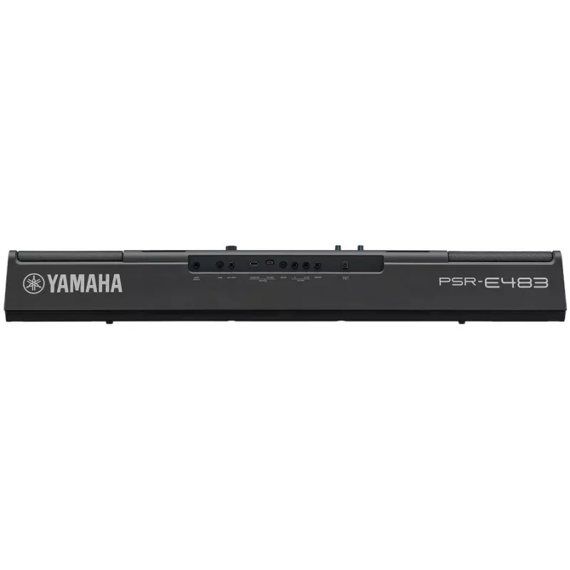 Klaviatūra YAMAHA PSR-E483 — 61 klavišų nešiojama aranžuotojo klaviatūra su lietimui jautriais klavišais ir USB-MIDI