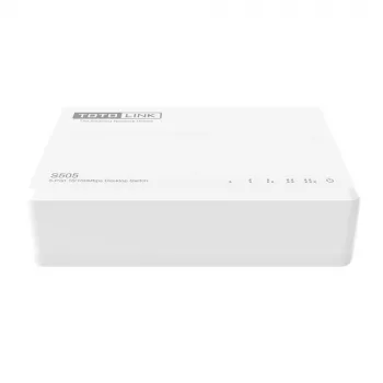 Nevaldomas komutatorius TOTOLINK S505-V5 5 prievadai Fast Ethernet 10/100 Baltas