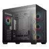Korpusas DeepCool CG530 4F Midi Tower Juodas — grūdintas stiklas, ATX/ITX/Micro ATX, 3x120mm ventiliatoriai, USB-C