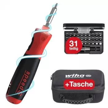 Speede® PocketDrive elektrinis atsuktuvas su antgalių kasete ir dėklu