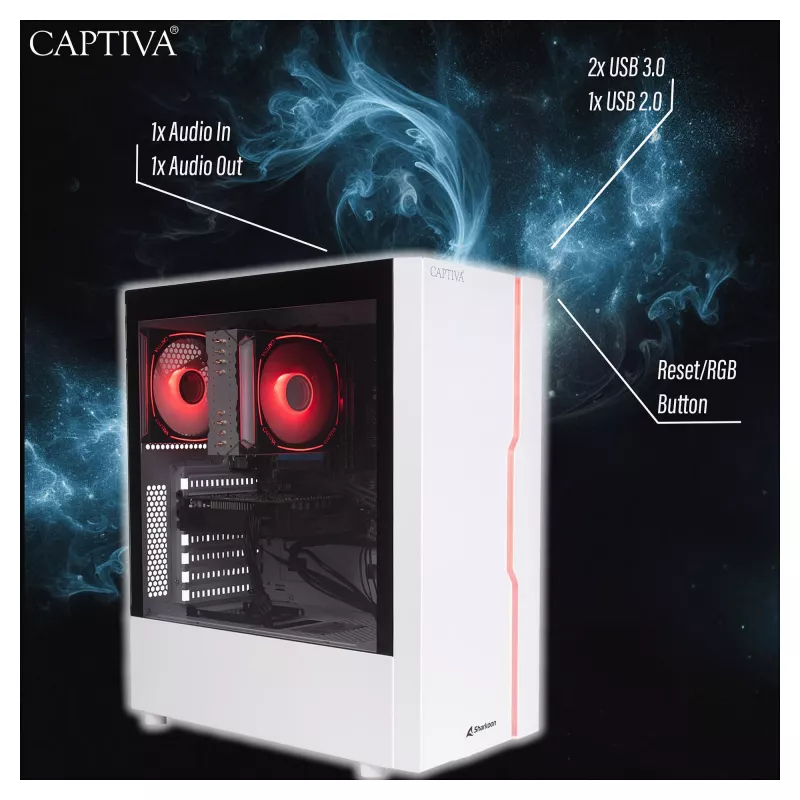 Kompiuteris Captiva CAPTIVA PC Advanced Gaming R94-169 Ryzen 7 5700X 32GB SSD 1TB RTX5060 Ti 8GB Windows 11 Home 64-bit