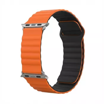 Apyrankė GUAN Premium Apple Watch 38/40/41/42 mm – oranžinė ir juoda