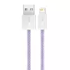 Baseus Dynamic kabelis USB į Lightning, 2.4A, 2m (Violetinė)