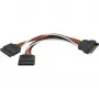 Maitinimo laidas SATA 15pin į 2x SATA HDD DeLOCK 60105 0,15 m