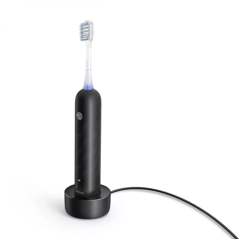 Elektrinis soninis dantų šepetėlis MOVA Fresh Pro Adult Black su įmontuota Li‑Ion baterija, 4 režimai