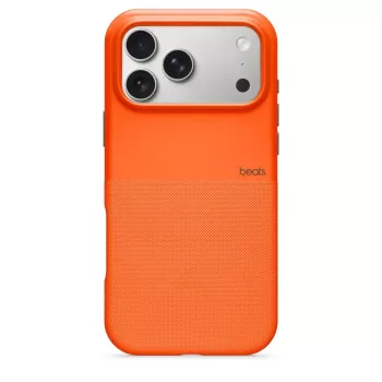 Apple Beats iPhone 17 Pro Max tvirtas dėklas su MagSafe ir kamera valdikliu oranžinis