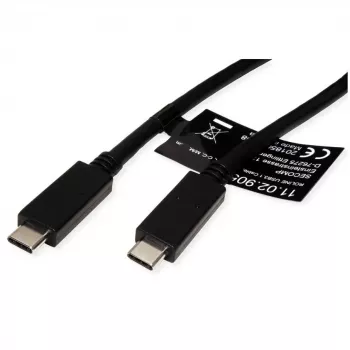 USB kabelis ROLINE 11.02.9056 0,5 m USB 3.2 Gen 2 10 Gbit/s USB C juodas
