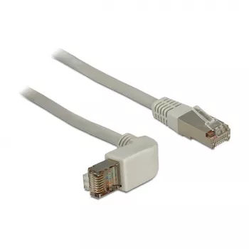 Tinklo kabelis DeLOCK 0,5 m Cat.6 S/FTP RJ-45 Kampinis Pilkas