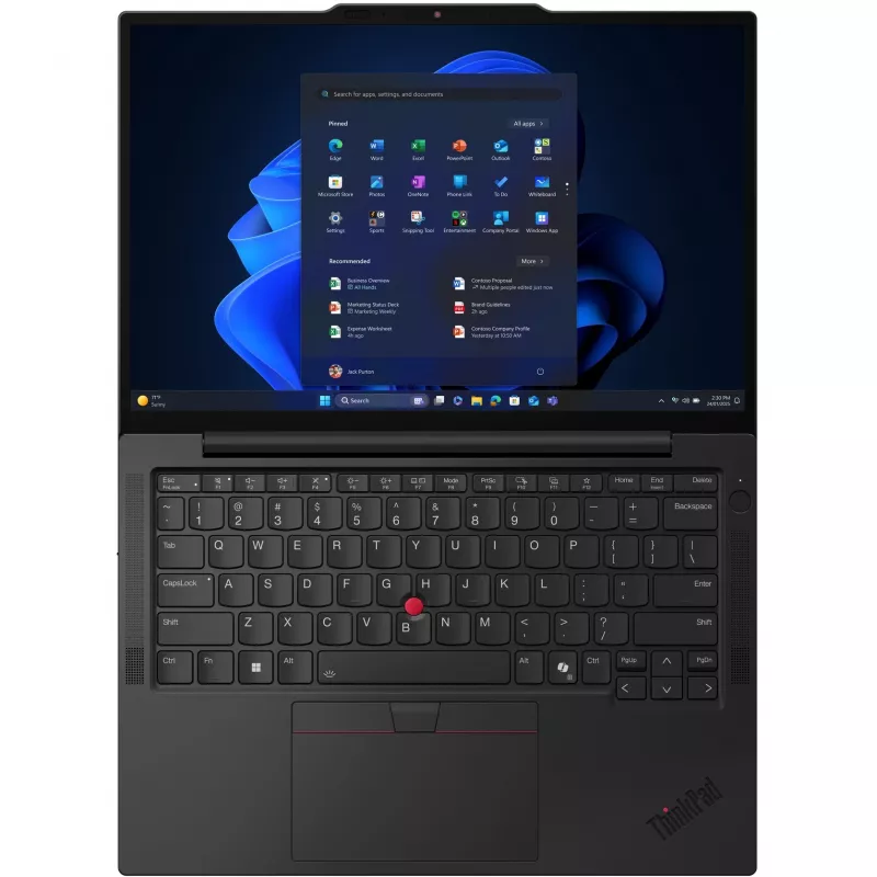 Lenovo ThinkPad X13 Gen 6 (Intel) 21RK003UGE nešiojamasis kompiuteris, Intel Core Ultra 5 225U, 13,3 colio (33,8 cm) WUXGA, 16 GB LPDDR5x, 512 GB SSD, 4G LTE, Windows 11 Pro, vokiška klaviatūra, juodas