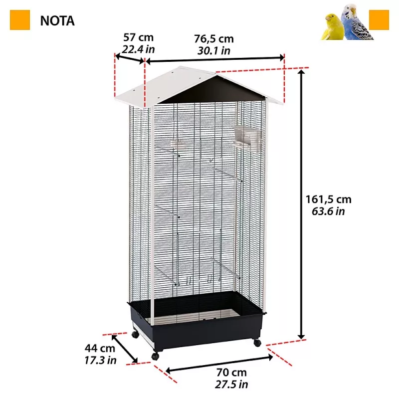FERPLAST Nota Voljeras - 161,5 cm