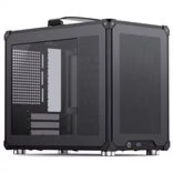Jonsbo C6 MAX PC dėklas, Mini dėklas, Micro-ATX, grūdintas stiklas - juodas