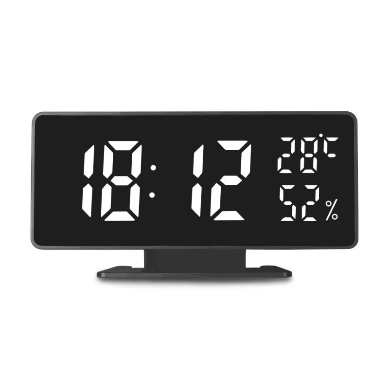 Skaitmeninis LED žadintuvas GreenBlue GB395 su temperatūros rodymu