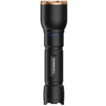 Duracell DF2500R juodas, nešiojamas įkraunamas žibintuvėlis