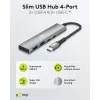 Goobay Slim 4-Port USB-Hub USB-C / USB-A 5 Gbit/s USB 3.2 (76563)