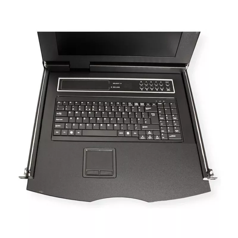 Rack konsolė VALUE 26.99.0160 1U, 17 colių (43,2 cm) LCD 1280x1024, USB klaviatūra/pelė, juoda