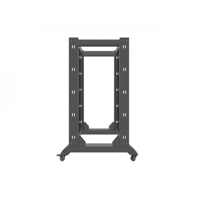 Atviras stelažas LANBERG OR01-6822-B 22U, 600 mm x 800 mm, juodas, 600 kg