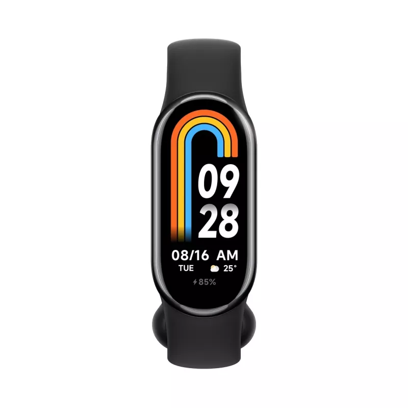 Xiaomi Smart Band 8 Juoda, Fitneso Seklys, Bluetooth 5.1, 190mAh, 1.62, 5 ATM, Akselerometras, PPG Jutiklis, Giroskopas