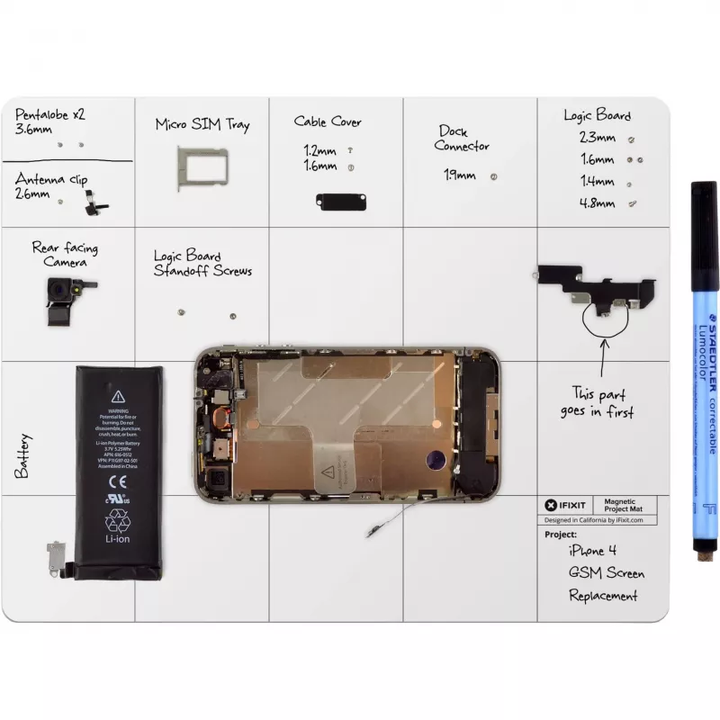 iFixit EU145167-4 magnetinis projektinis kilimėlis remontui