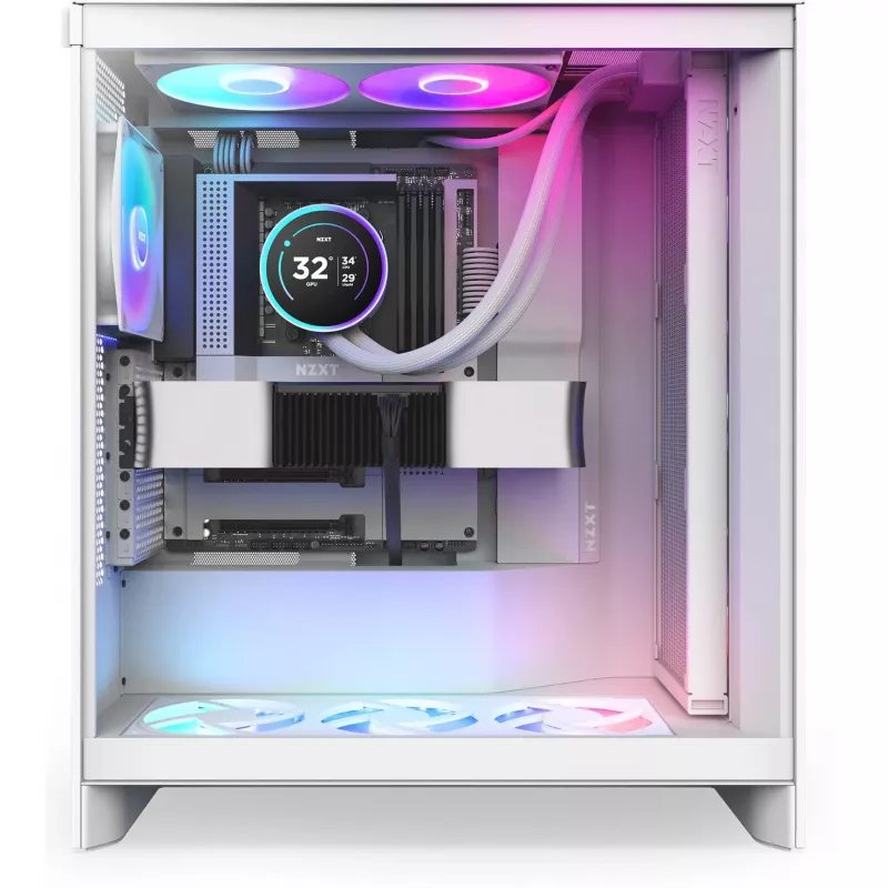 Kraken Elite 420 RGB 420 mm, skysčio aušinimo rinkinys baltas