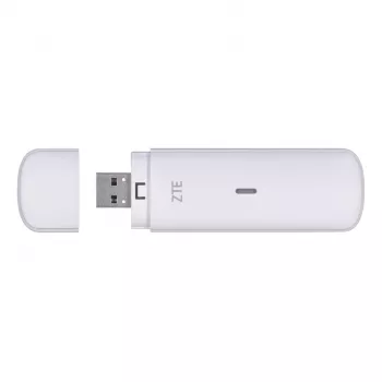 USB korinis modemas ZTE MF833N, 4G LTE iki 150 Mbps, HSUPA/2G, microSD lizdas, baltas