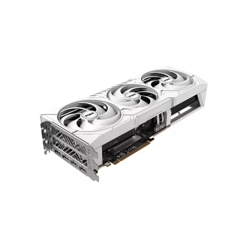 Vaizdo plokštė Sapphire Radeon RX 9070 XT — 16 GB GDDR6, PCIe 5.0, 256 bit, 320 mm, 3 lizdai, balta