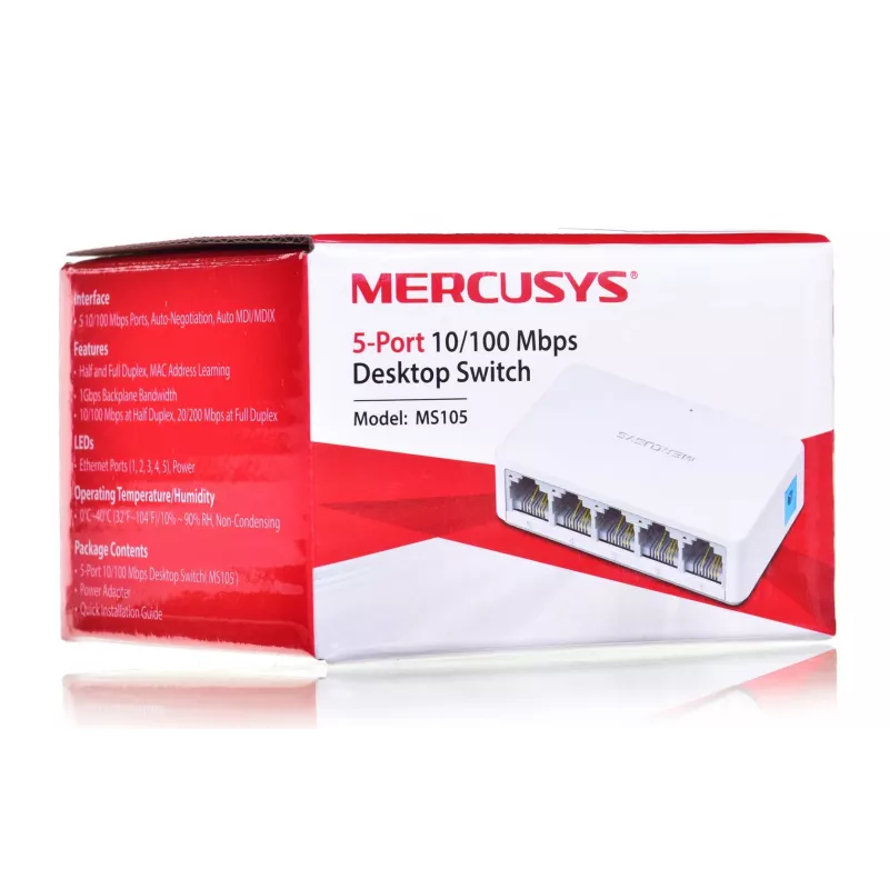 Mercusys 5-Port 10/100Mbps stalinis komutatorius