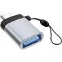 Microconnect USB3.0ACFB-KEY lyties keitiklis USB C į USB A, juoda, sidabrinė
