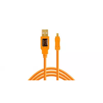Tether Tools CU8015-ORANGE USB laidas 4,6 m USB A – Mini-USB B USB 2.0 Oranžinis