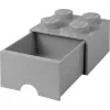 Room Copenhagen LEGO Storage Brick Drawer 4 – tamsiai pilka, sukraunamas plastikinis stalčius žaislams ir smulkiems daiktams