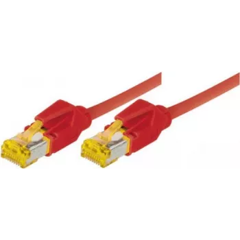 Tecline Premium - Pataisinis laidas - RJ-45 (M) į RJ-45 (M) - 50 cm - SFTP, PiMF - Cat.7 Raw Cable (kabelis) / CAT 6a (jungtys) - Ekranuotas, be halogenų, su apsauga nuo užkabinimo - Raudonas (70700R)