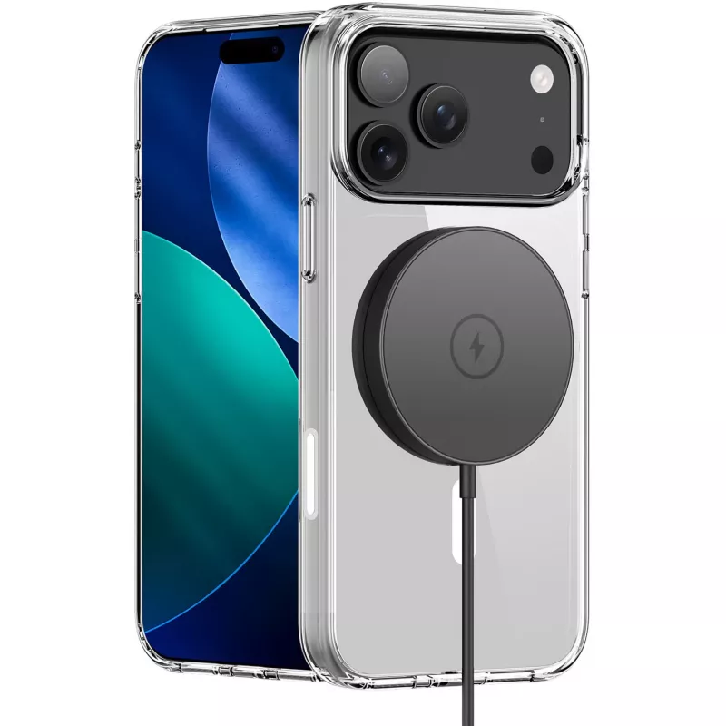 Nevox StyleShell SHOCKFlex dėklas iPhone 17 Pro Max su MagSafe permatomas