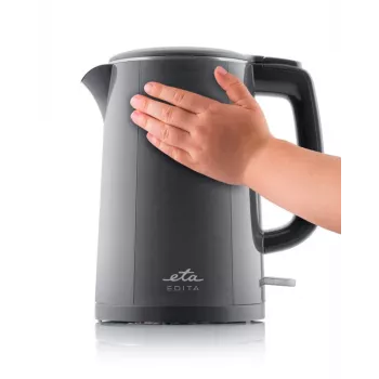 Elektrinis virdulys ETA E859590020 EDITA | 2200 W | 1,5 l | Nerūdijantis plienas | Pilka