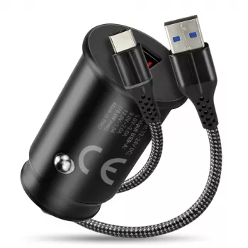 Automobilinis kroviklis everActive CC-15QC QC3.0 18W 1x USB su kabeliu