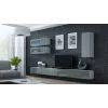 Cama TV stovas VIGO 140 30/140/40 baltas/pilkas blizgus
