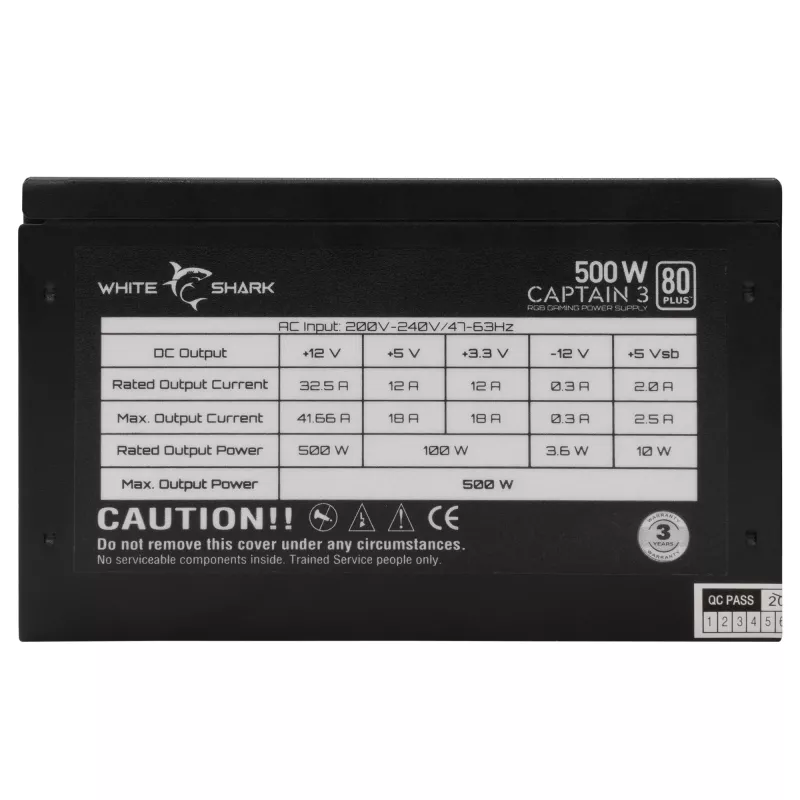 Maitinimo blokas White Shark GPSU-W500F Captain 3 500W