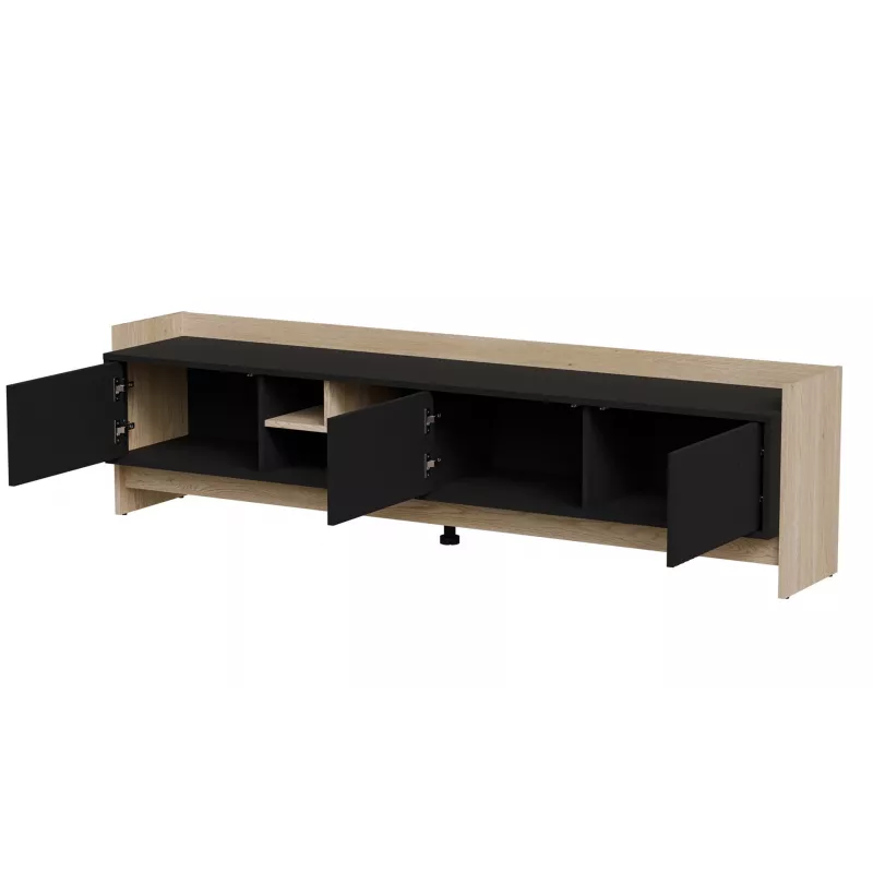 Cama RTV PORTO 3D Spintelė 190x38x50 ąžuolas/juodas