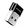 Adapteris Baseus USB (vyriškas) į Type-C (moterišką), juodas