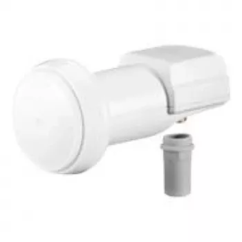 Wentronic Goobay Universal Single LNB, Baltas-Pilkas - skaitmeninis SAT keitiklis (DVB-S2) 1 abonentui (4K/HDTV/3D priėmimas) (67269)