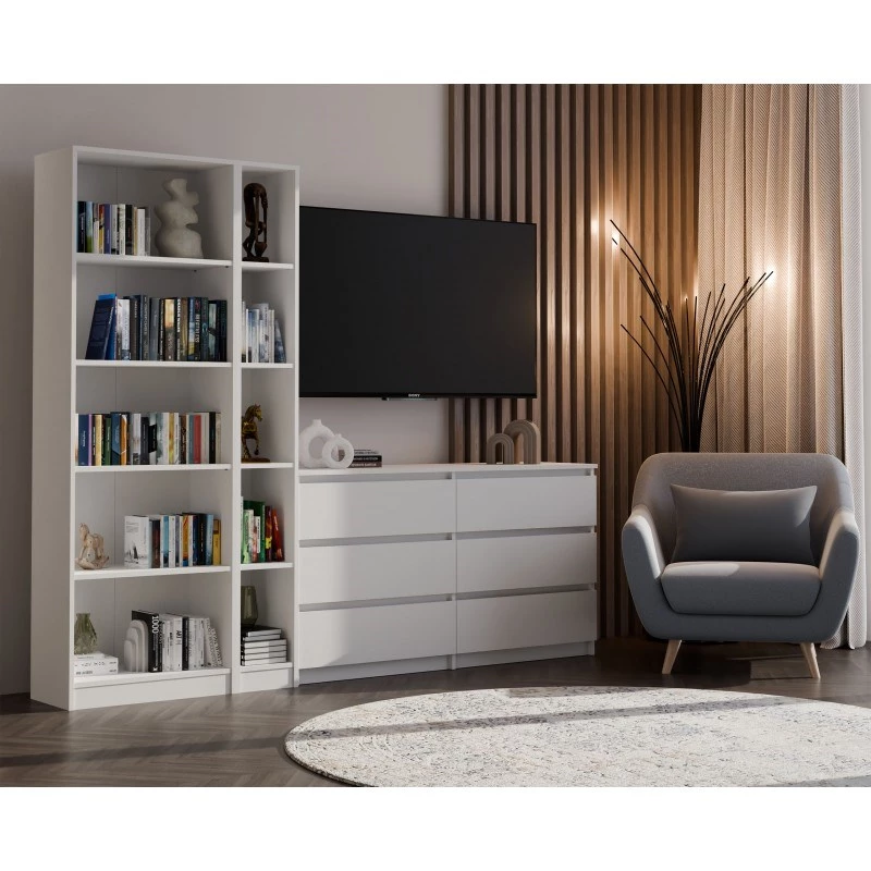 REGAL R25 balta 25 cm vienos sekcijos knygų lentyna